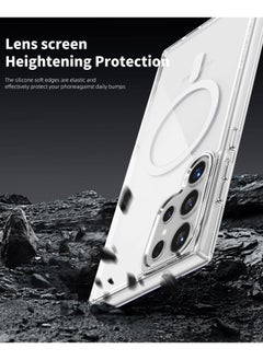 ICARLUS For Samsung Galaxy S23 Ultra Case Compatible with MagSafe TPU+PC Anti-Scratch Cover - Transparent  - Image 4