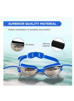 ENDLESS  EL1005 Stylish Swimming Goggle with Anti-Fog and UV Protection | Material : Silicon, PU | Attached Ear Buds and Adjustable Strap | Soft Silicone Gasket for Leak Proof | With Hard Case  - Image 3