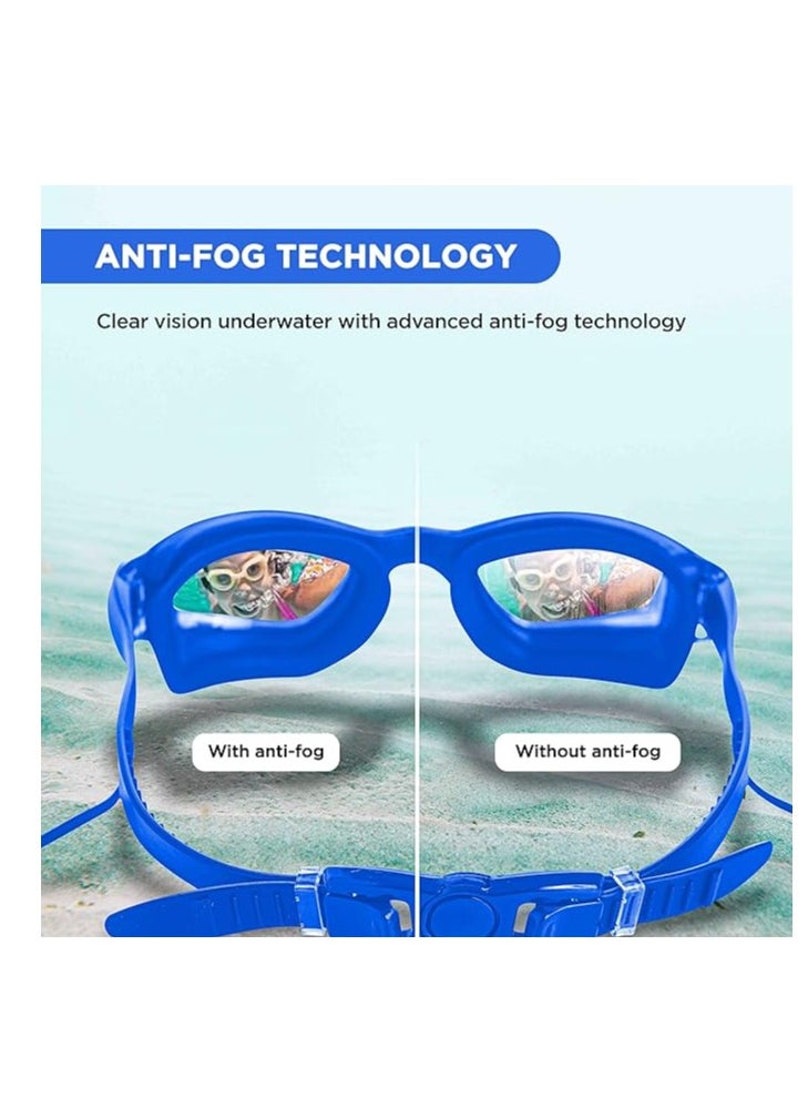 ENDLESS  EL1005 Stylish Swimming Goggle with Anti-Fog and UV Protection | Material : Silicon, PU | Attached Ear Buds and Adjustable Strap | Soft Silicone Gasket for Leak Proof | With Hard Case  - Image 5