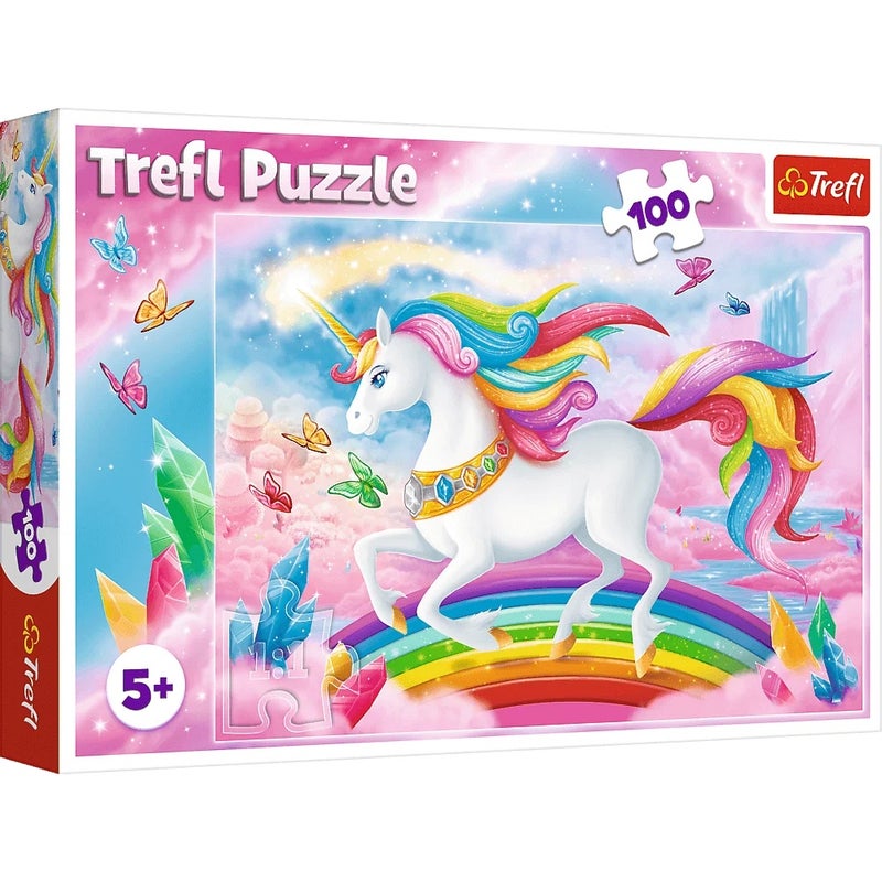 Trefl - Into The Crystal World Of Unicorns Puzzle 100 Pieces - 31309 - Image 1