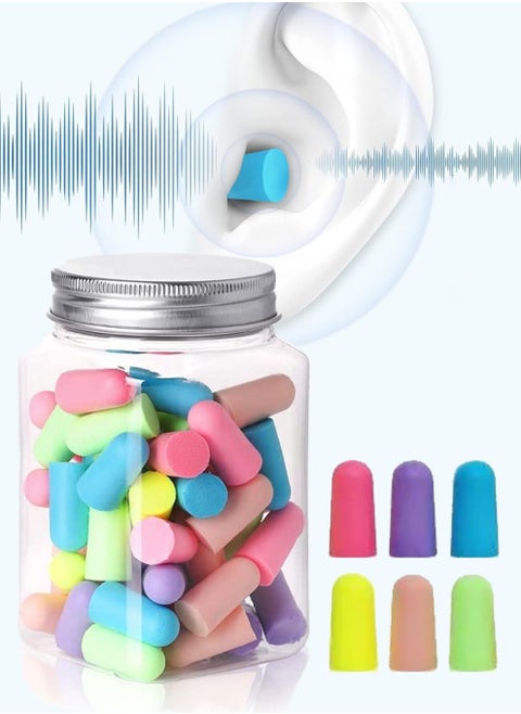 60 Pcs Soft Foam Earplugs Ear Plugs, 38dB Noise Canceling Ear Plugs for Sleeping Studying Snoring Loud Noise Reducing