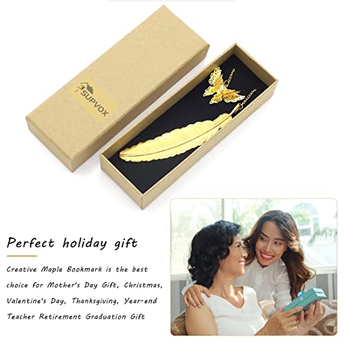 Supvox® Metal Feather Bookmark, Vintage Feather Butterfly Bookmark for Reading Enthusiasts and Gifting, Book mark Gift for Teachers Women Student, Mothers Day children day Christmas Appreciation Gifts - Image 5