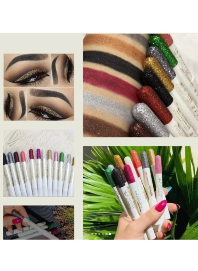 Pearl Glow 3-Color Eyeshadow Pencil Vault: Long-wear, Waterproof Formula with Multi-Dimensional Glitter - Essential Eye & Highlighter Makeup Set. - Image 5