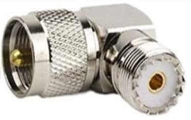 bnafes UHF Male PL259 to Female SO239 RF Coaxial Adapter, UHF 90°Right Angle Connector, F Type Female to Male Connector for CB Radio Antenna, Wireless LAN Devices, Coaxial Cable 6-Pack - Image 2