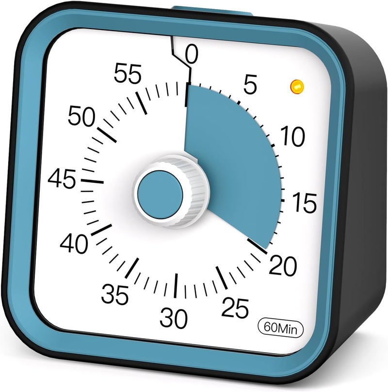 InfPokid Visual Timer with Pause Function for Kids and Adults, Productivity Timer for Study, Teaching, Kitchen Cooking, Office Meetings, Time Management for ADHD (Black) - Image 1