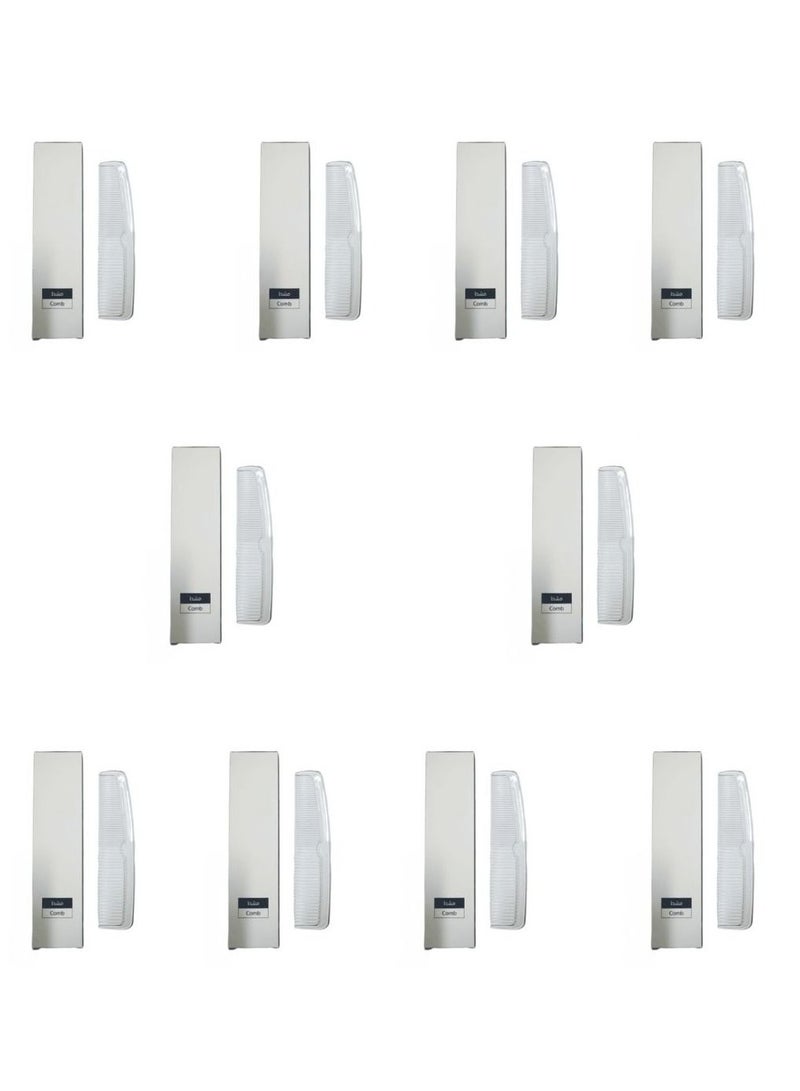 مجموعة من 10 أمشاط فندقية, بتغليف منفصل