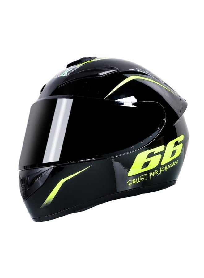 Helmet Motorcycle Full Face Helmet with Adjustable Visor,Air Vent Anti-Fog Lens ABS Shell,Rider Equipment Four Seasons Touring for Adults,Mountain & Road Bike Helmet - Image 1