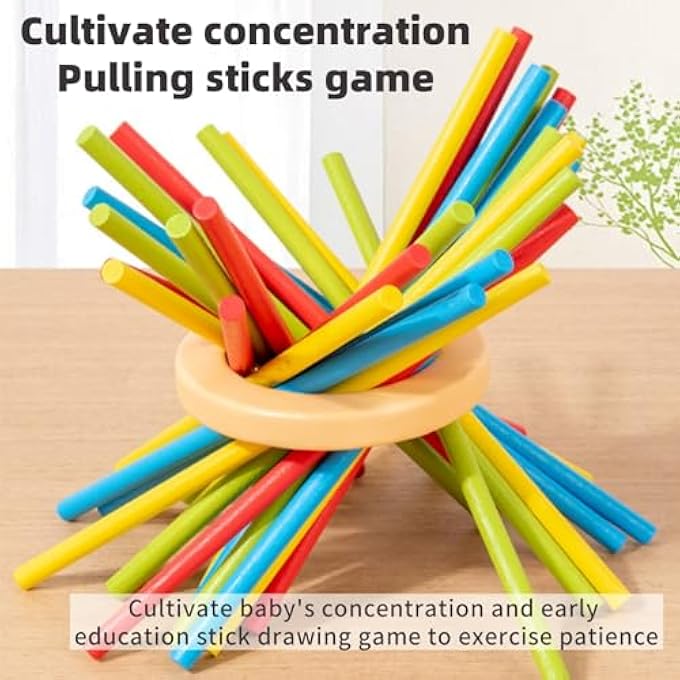 TRIPLE WOODEN LEARNING COLOR SORTING TOY, MONTESSORI TRAVEL TOY FOR TODDLERS, PULL-OUT STICKS, INSERT STICKS, AND STORAGE IN ONE FOR BOYS AND GIRLS AGES 3 (22 * 13 * 10CM) - Image 5