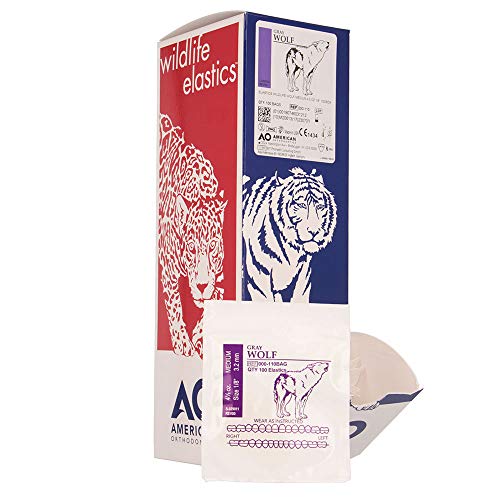 American Orthodontics Elastics Wildlife Wolf | Medium, 4.5 Oz, 1/8" Size, 100 Packs Per Box, 10,000 Total | Made in The USA | Exacting Dimensions, Precision Cutting, Top Quality Latex Tubing - Image 3