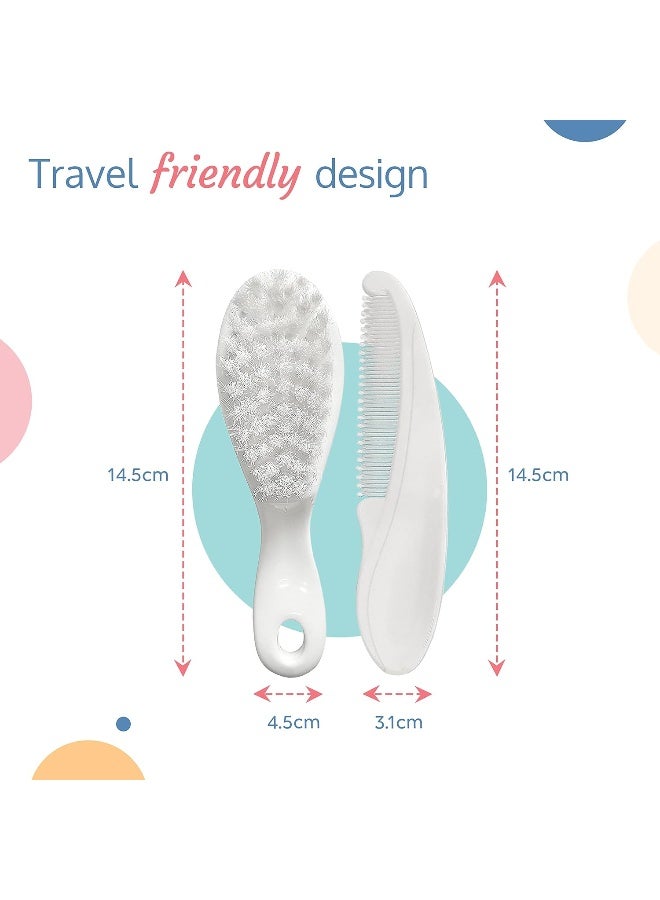 لوفلاب مجموعة فرشاة ومشط شعر الأطفال الأنيق من لوف لاب، منذ الولادة فما فوق (أبيض) - Image 5