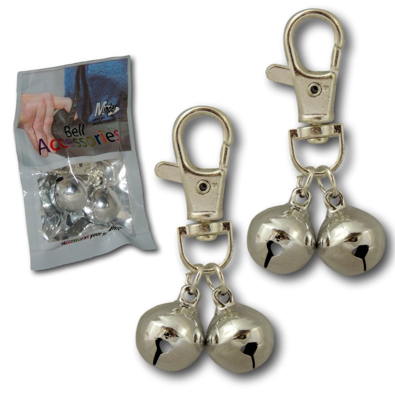 Generic Minder 2 Pack Bell Accessories Handbag Purse Keys Wallet Phone Theft Pickpocket Holiday Twin Security Alarm Bells Attachment (Silver) - Image 1