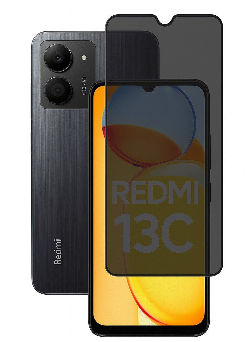 Original Privacy Screen Protector for Xiaomi Redmi 13C – Anti-Static Tempered Glass with ESD Privacy, 9H Hardness, Anti-Peep, Dust-Proof, Super Smooth Touch - Image 1