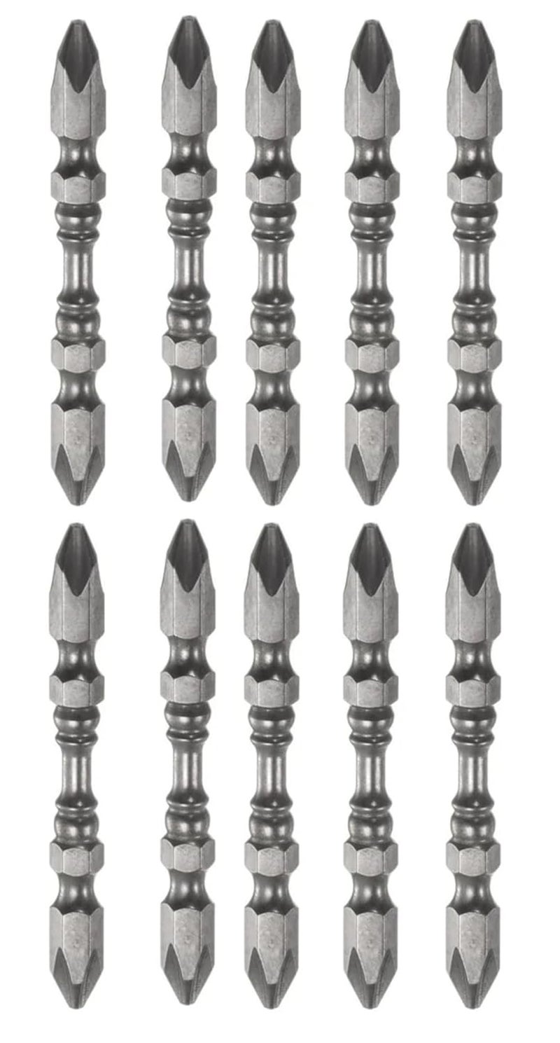 Inditrust Inditrust 10 PIECES S2 ALLOY BITS PH2 Magnetic Screwdriver Bit Set Disco Bit 14Inch Hex Shank Cross Screw  - Image 1