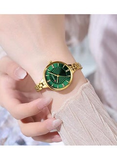 CURREN Stainless Steel Elegant Design Dual Tone Analog Quartz Wrist Watch with Date For Women 9097L Gold  - Image 5