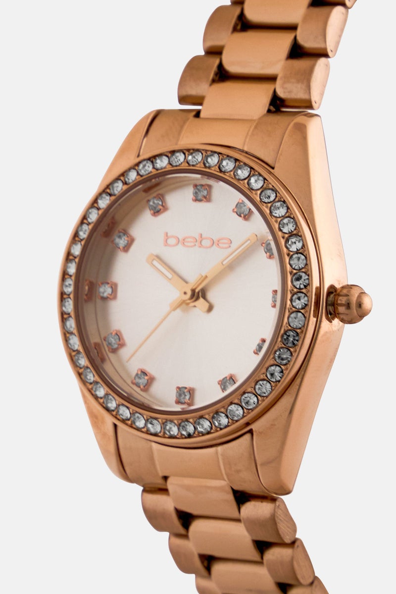 bebe Women BB3468LA Stainless Steel Analog Watch 30 mm, Rose Gold - Image 3