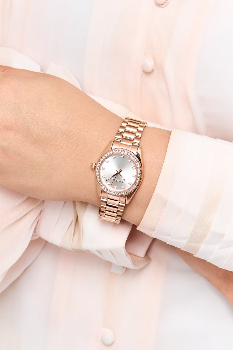bebe Women BB3468LA Stainless Steel Analog Watch 30 mm, Rose Gold - Image 2