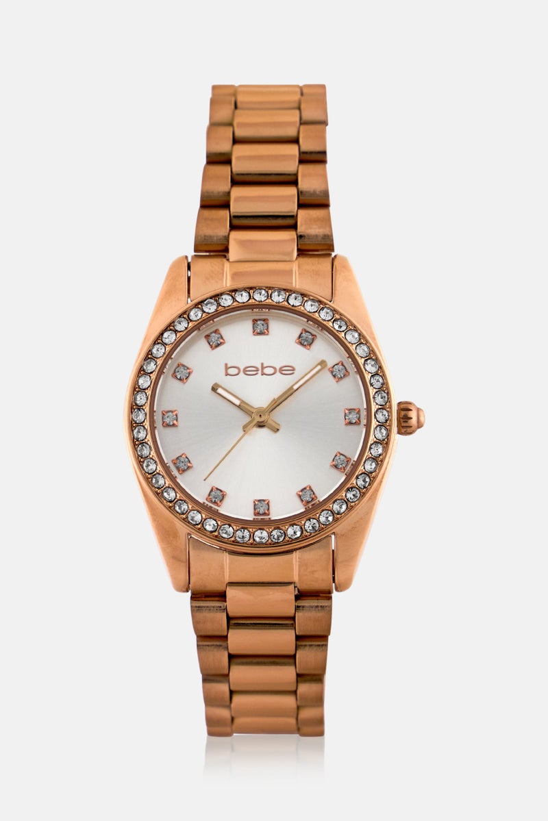 bebe Women BB3468LA Stainless Steel Analog Watch 30 mm, Rose Gold - Image 1