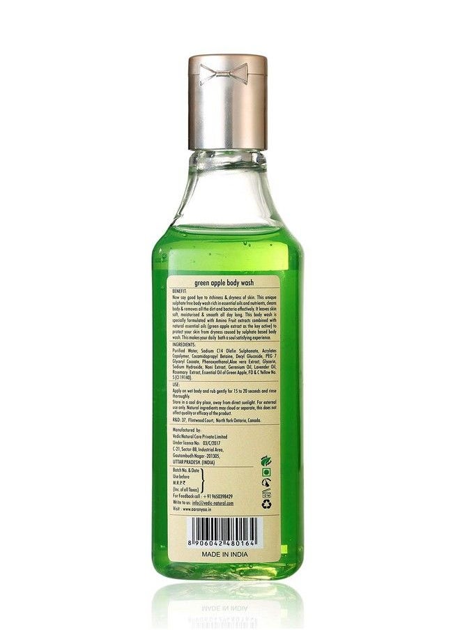 Aaranyaa Sulphate Free Body Wash Green Apple (250 Ml) Gentle Shower Gel With Amino Fruit Extract From Aleo Vera Neem & Green Apple For Nourishment Moisturization And Skin Conditioning  - Image 5