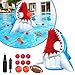 Bloolilies Inflatable Shark Toys Swimming Pool Games 3in1 Shark Basketball Football Head Hoop Pool Toys Outdoor Summer Beach Family Party Water Games Birthday Easter Gifts for Kids Toddlers - Image 4