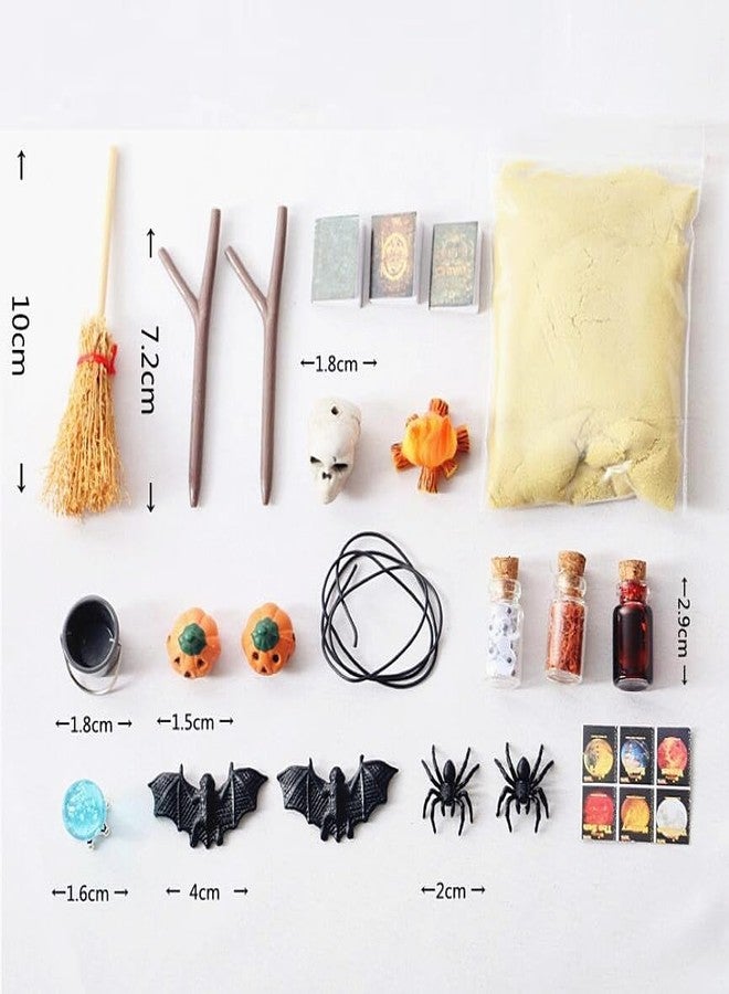 EatingBiting 1:12 Scale 1/12 mini Furniture minihouse 22Pcs Halloween Horror Decoration Set Miniature Home Furniture Miniature Tower Wooden mini House - Image 2