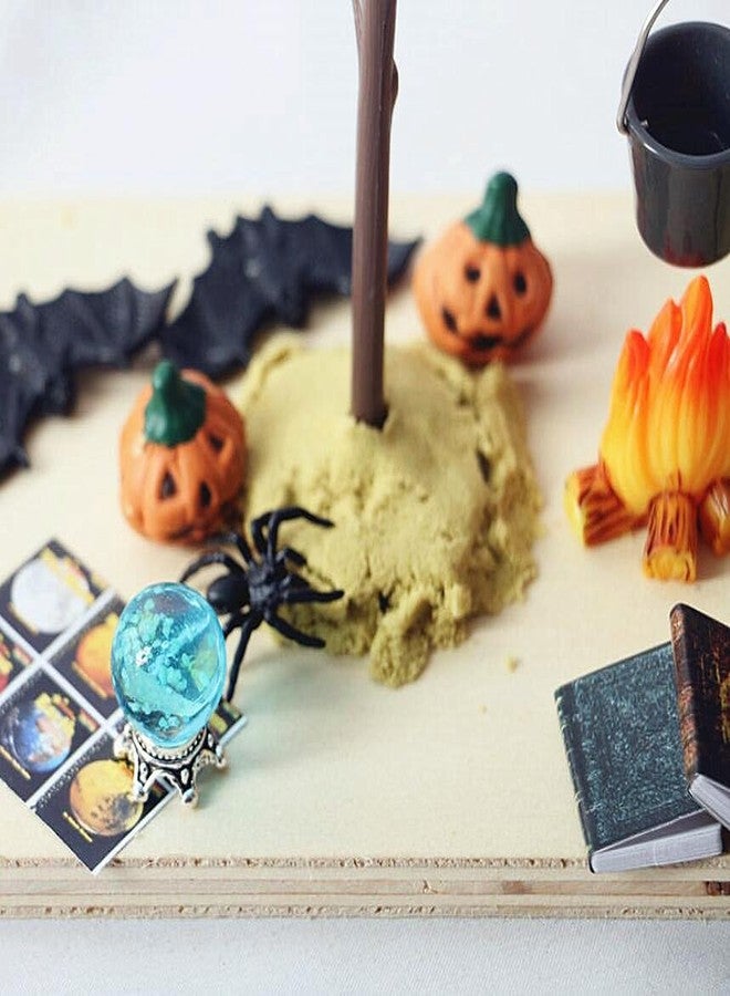 EatingBiting 1:12 Scale 1/12 mini Furniture minihouse 22Pcs Halloween Horror Decoration Set Miniature Home Furniture Miniature Tower Wooden mini House - Image 4
