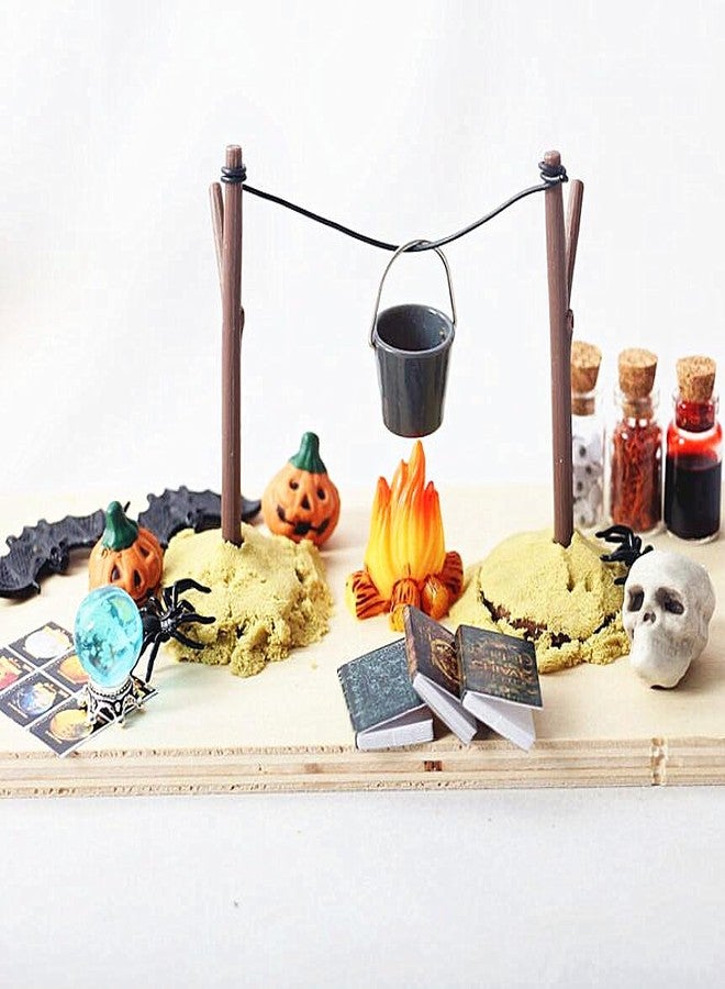 EatingBiting 1:12 Scale 1/12 mini Furniture minihouse 22Pcs Halloween Horror Decoration Set Miniature Home Furniture Miniature Tower Wooden mini House - Image 5