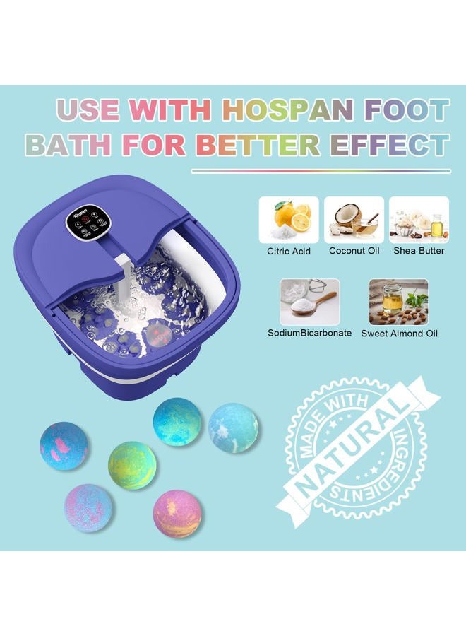 HOSPAN Organic Foot Bath Bombs Gift Set, 12 Essential Oil Rich Foot Soak for Mom and Dad, Handmade Foot Spa Bomb with Wonderful Bubbles, Great for Soothes Sore Tired Feet, Dry Feet Moisturize - Image 3