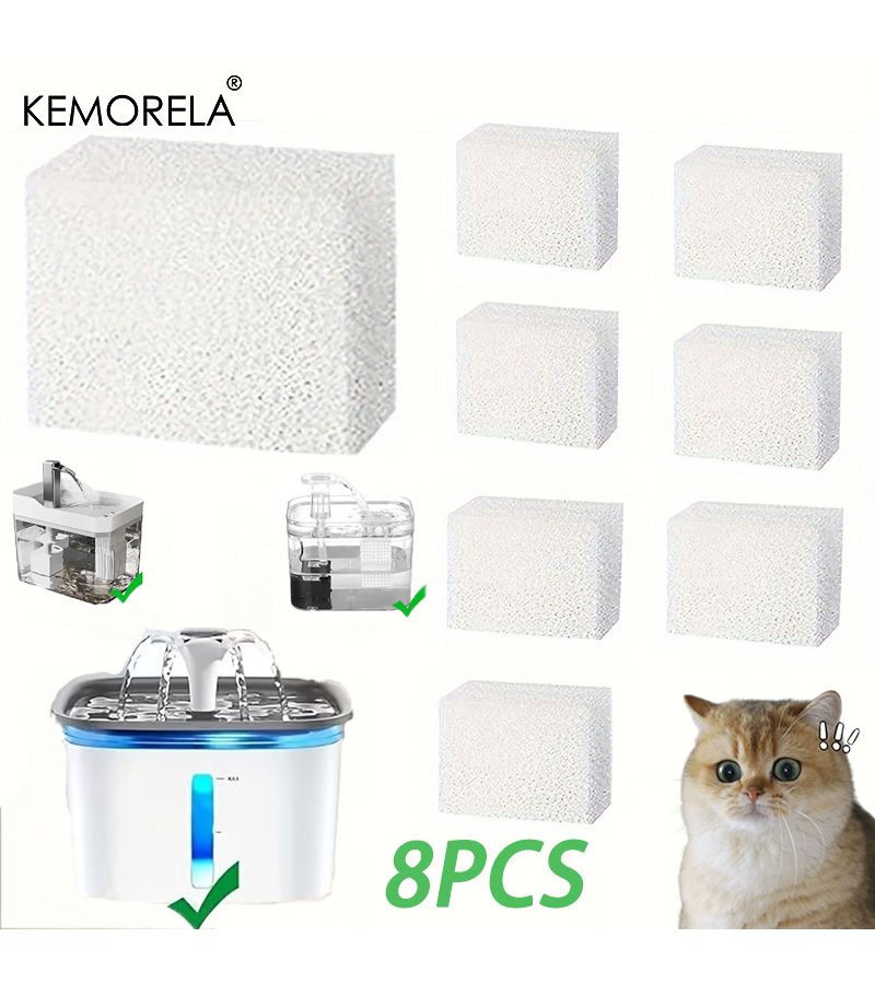 24pcs Replacement Pre Filter Sponge For Pet Water Fountains Compatible With 64oz 2L Dog And Cat Water Fountain Filters Foam Sponges For Automatic Water Dispenser - Image 1