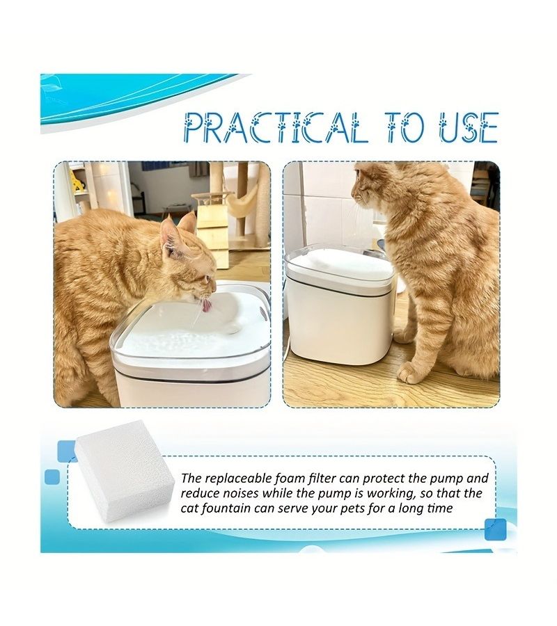 24pcs Replacement Pre Filter Sponge For Pet Water Fountains Compatible With 64oz 2L Dog And Cat Water Fountain Filters Foam Sponges For Automatic Water Dispenser - Image 3
