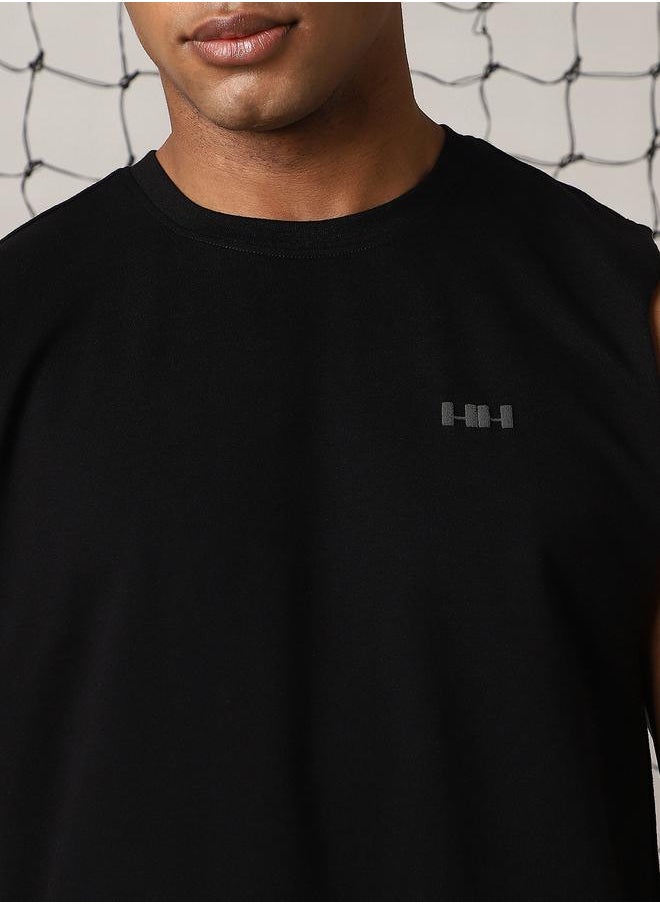 Hubberholme Men Solid Sleeveless T-shirt  - Image 4