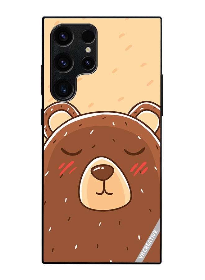 Protective Case Cover For Samsung Galaxy S25 Ultra Sleeping Bear Design Multicolour