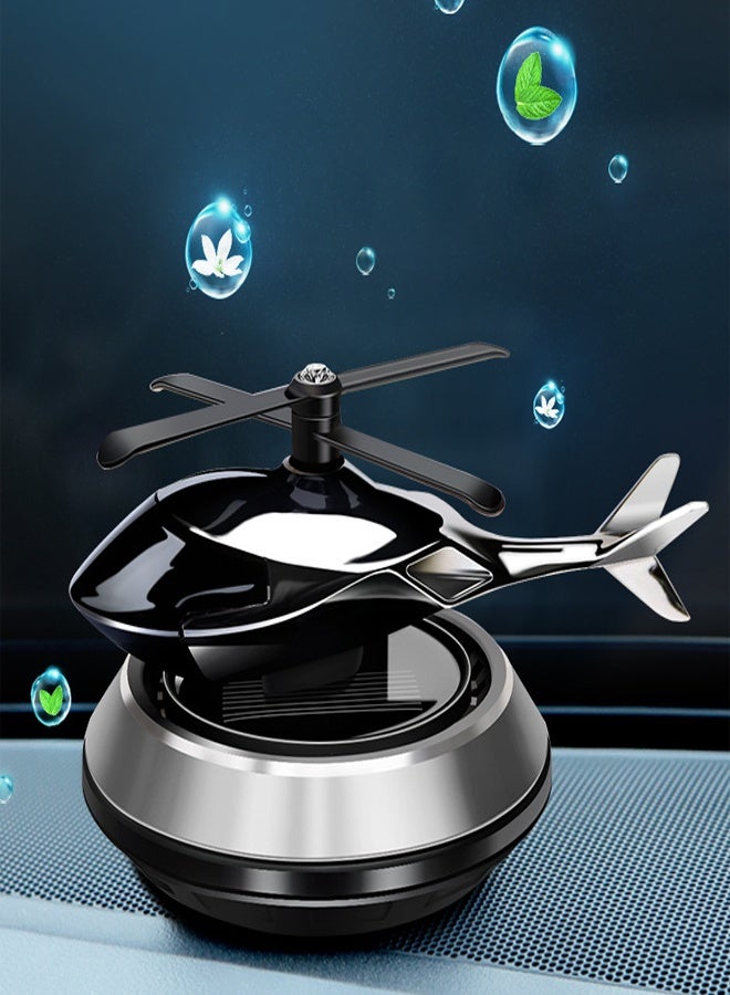 general Airplane Shape Solar Car Air Freshener Solar Powered Auto Rotation Baby and Mom Safe Natural Fragrance - Image 2