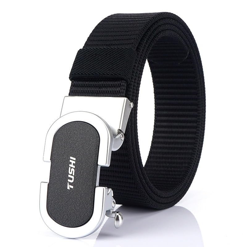 TUSHI Ratchet Golf Casual Belt for Men, Nylon Web Quick ReleaseTactical Work Belt with Automatic Slide Buckle, Adjustable Trim to Fit, Hiking Rigger Military Work - Image 1