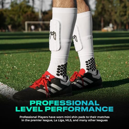 MediCaptain Mini Shin Guards Soccer – Built in Mini Shin Pad Sleeves for Men, Women, Teens – Small Shin Guards - Lightweight, Breathable, Shin Defender Leg Protection (White, Maxi (5.5 x 2.8 in)) - Image 5