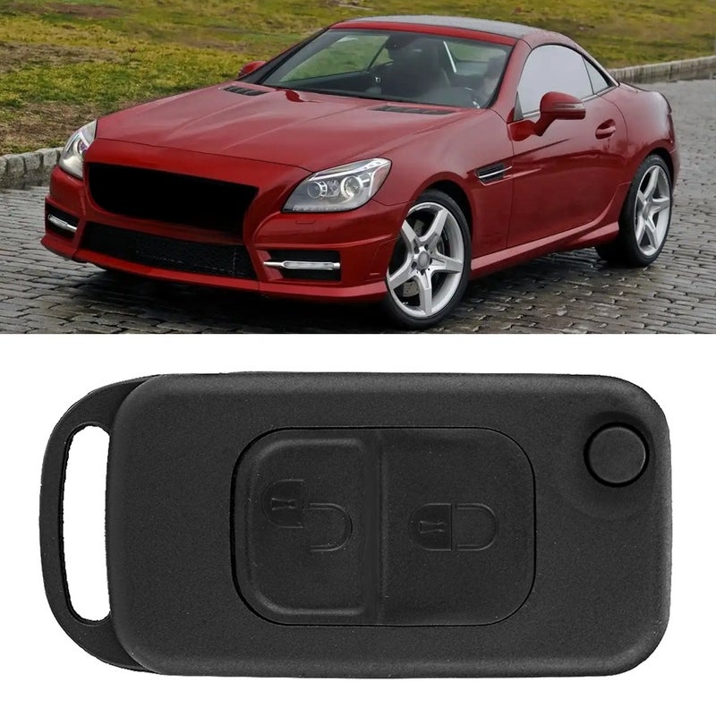 Flip 2 Button Remote Key Fob Case Shell Cover Fit For Mercedes Benz SLK Class E113 ACES W168 - Image 1