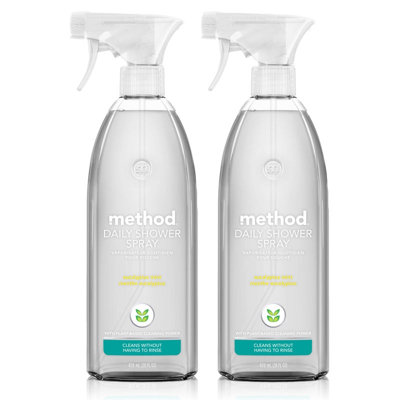 Method Daily Shower Spray Cleaner  Eucalyptus Mint  28 Ounce  2 pack  Packaging May Vary - Image 1