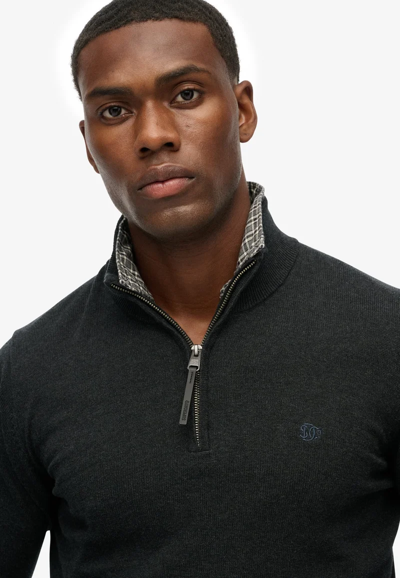 Essentials Cotton Half Zip Jumper