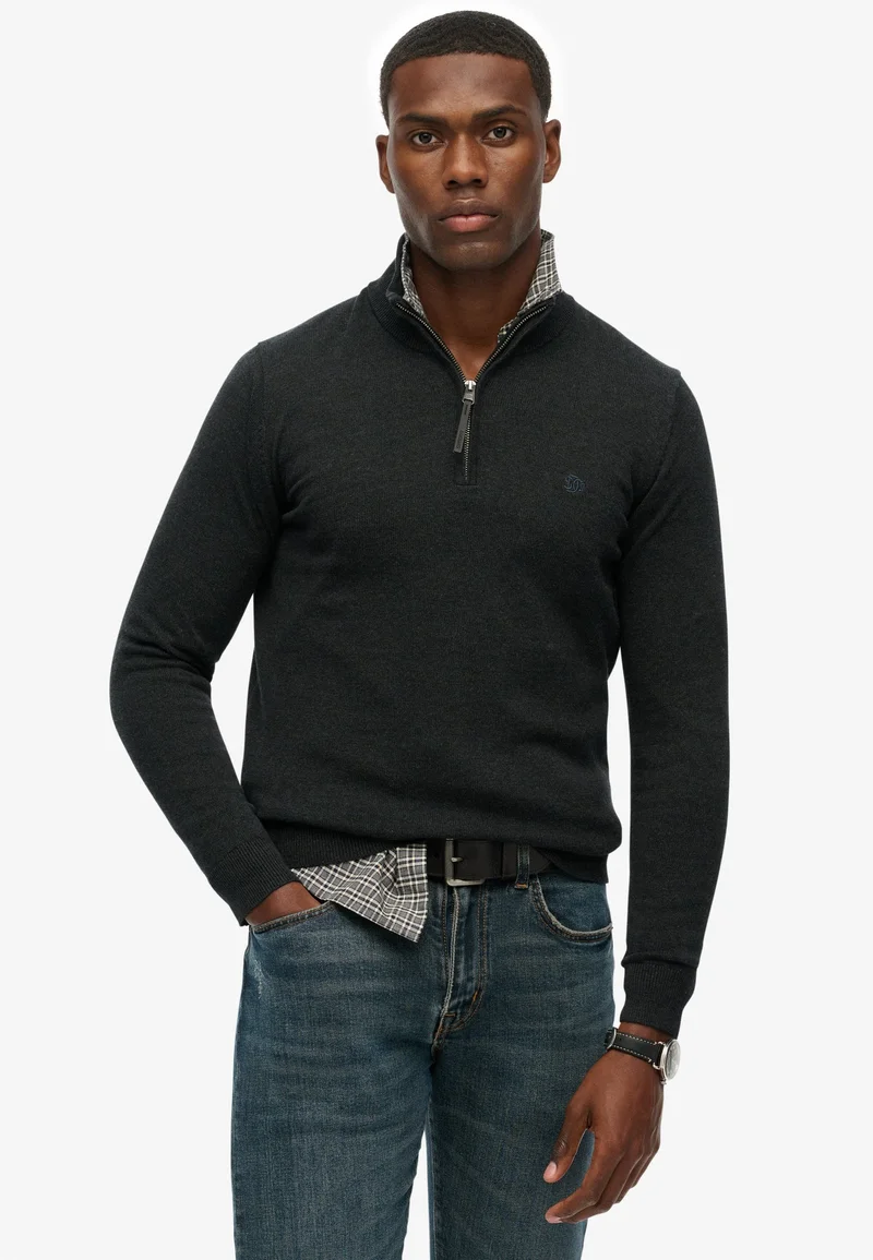 Superdry Essentials Cotton Half Zip Jumper