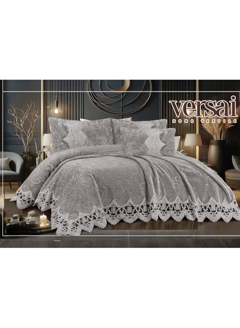 Velvet mattress set inlaid with joubert - 3 pieces - laser engraving, Spanish design - Image 1