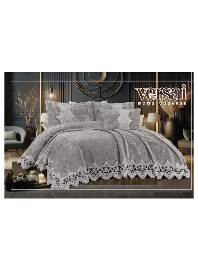 Velvet mattress set inlaid with joubert - 3 pieces - laser engraving, Spanish design - Image 2