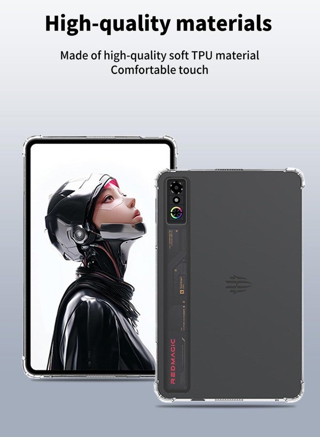 NOUKAJU جراب حماية لجهاز الألعاب اللوحي REDMAGIC Astra مقاس 9.06 بوصة، جراب حماية NOUKAJU للأجهزة اللوحية، مصنوع من مادة TPU فائقة الشفافية والمرونة، غطاء حماية لجهاز REDMAGIC Astra اللوحي (شفاف) - Image 2