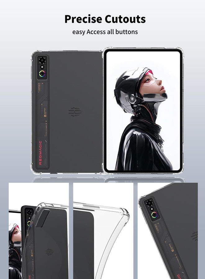 NOUKAJU جراب حماية لجهاز الألعاب اللوحي REDMAGIC Astra مقاس 9.06 بوصة، جراب حماية NOUKAJU للأجهزة اللوحية، مصنوع من مادة TPU فائقة الشفافية والمرونة، غطاء حماية لجهاز REDMAGIC Astra اللوحي (شفاف) - Image 4