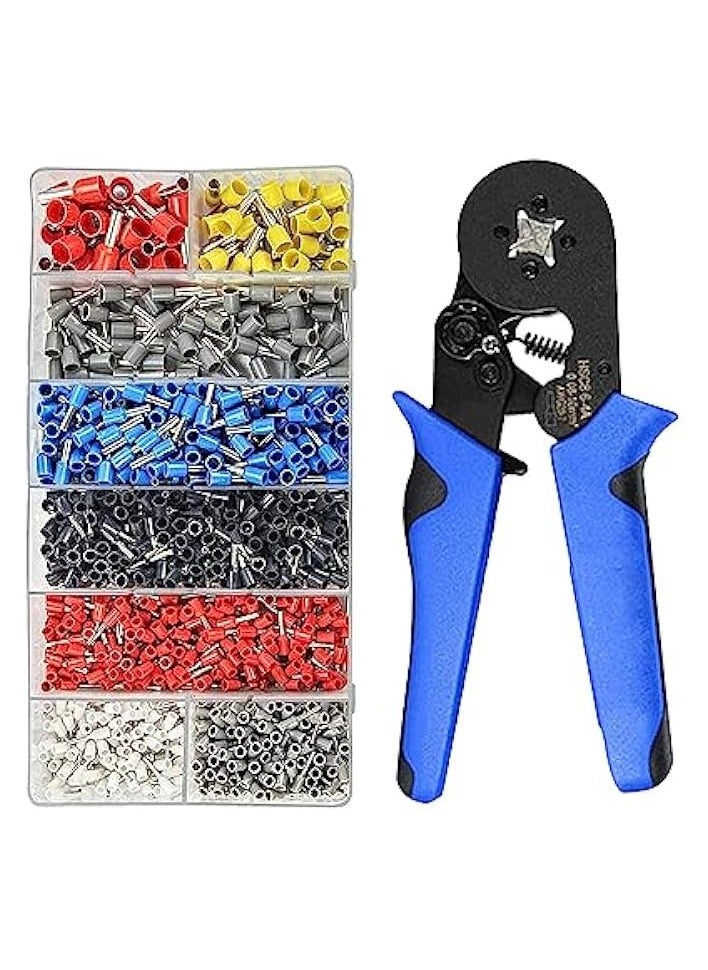 PROMASS Crimping Tool Kit - Crimper Plier with 1200 pcs Wire Ferrules and Wire Terminal (0.08-10mm²)  - Image 1