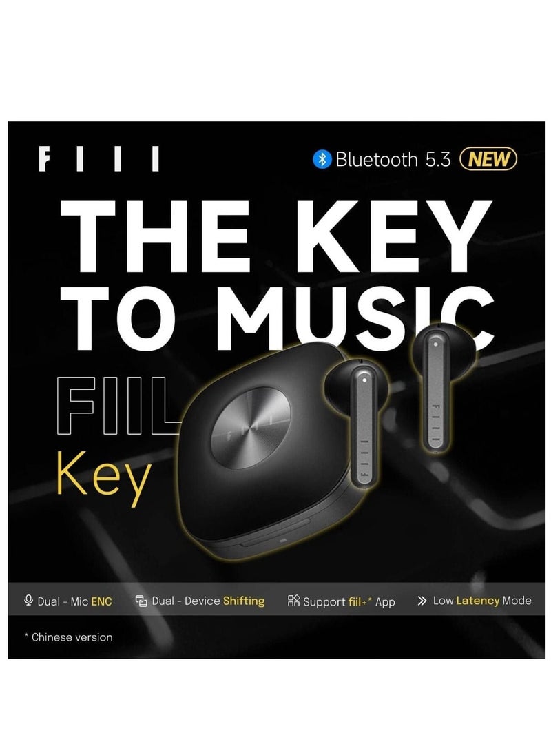 FIIL Key True Wireless Earbuds Bluetooth 5.3 Low Latency TWS In-Ear Headphones