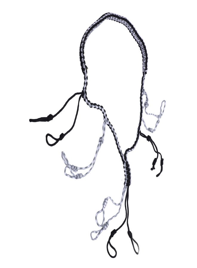 Duck Call Lanyard Portable Braided Paracord Nylon Game Call Lanyard with Loops for Outdoor Black - Image 1