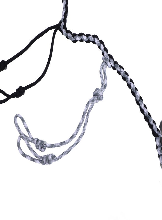 Duck Call Lanyard Portable Braided Paracord Nylon Game Call Lanyard with Loops for Outdoor Black - Image 2