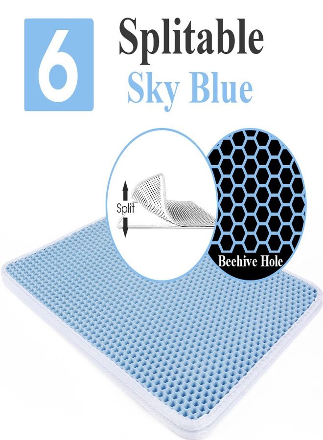 ميشين طبقة مزدوجة مقاومة للماء للقطط ومضادة للانزلاق للقطط (أزرق) - Image 4