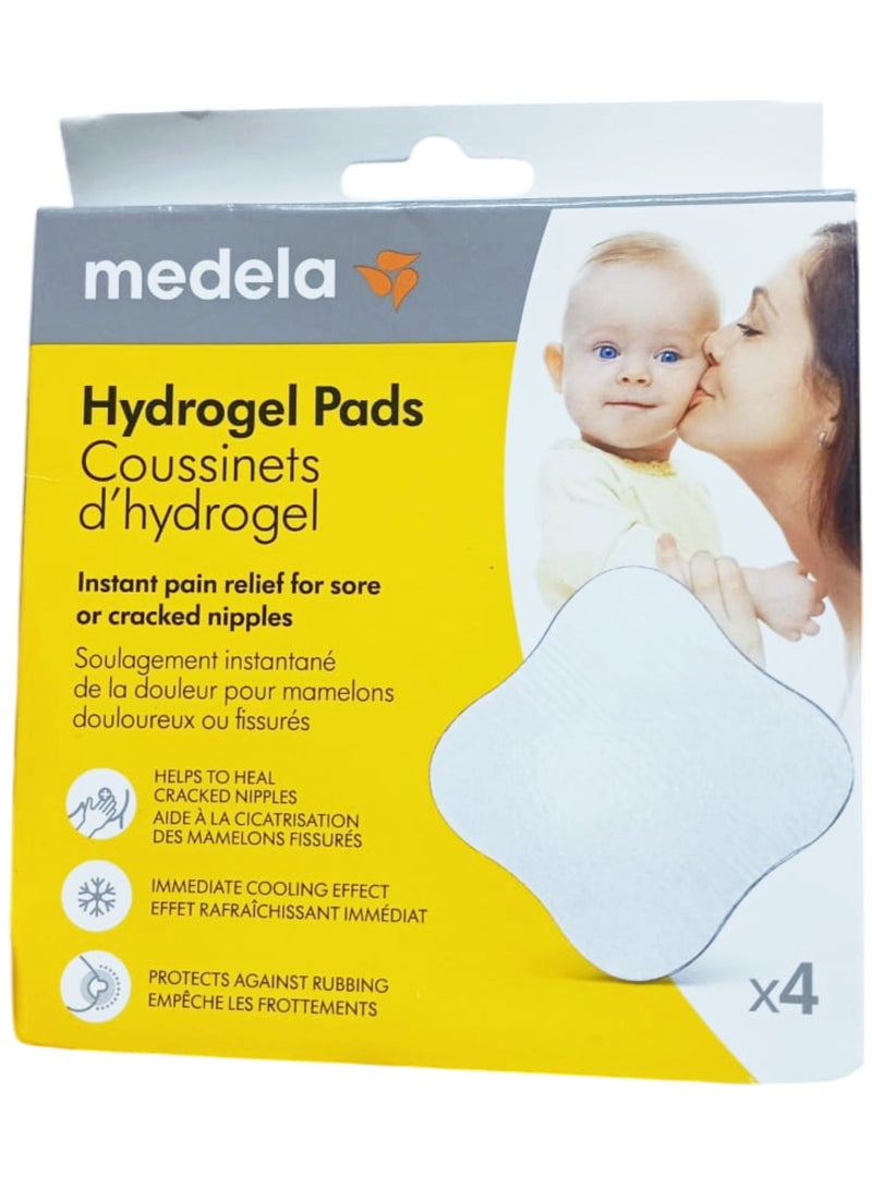 Medela Hydrogel Pads, Instant Pain Relief for Sore or Cracked Nipples, 4 Count  - Image 1