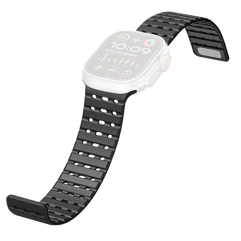 ZORBES Silicone Magnetic Watch Strap Compatible with Apple iWatch 42/44/45/46/49mm, Unisex Fashion Adjustable Waterproof Sport Band - Image 2