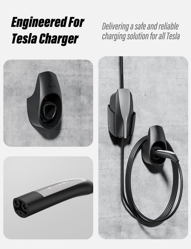 BMZX for Tesla Charger Holder Charging Cable Organizer with Charger Slot for Tesla Motors Wall Mount Connector Bracket Adapter Fit for Model 3/Y/S/X - Image 4